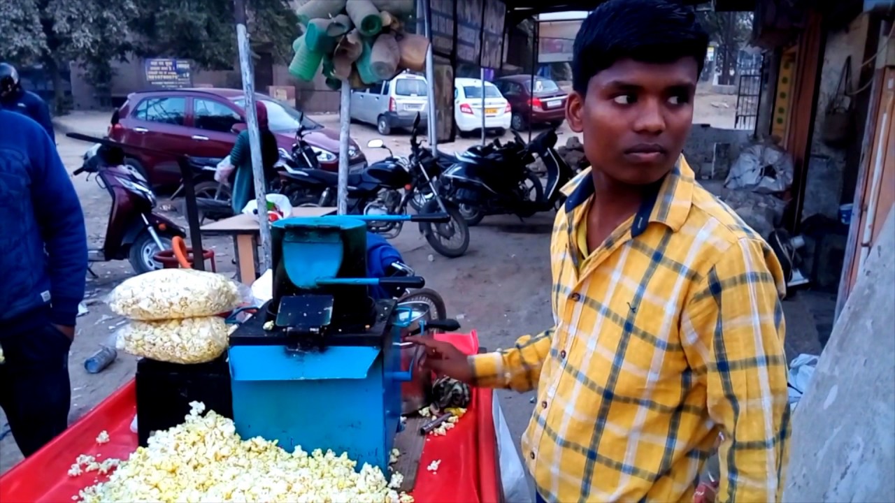 Desi Popcorn making | Indian favorite time pass food | Indian road side food