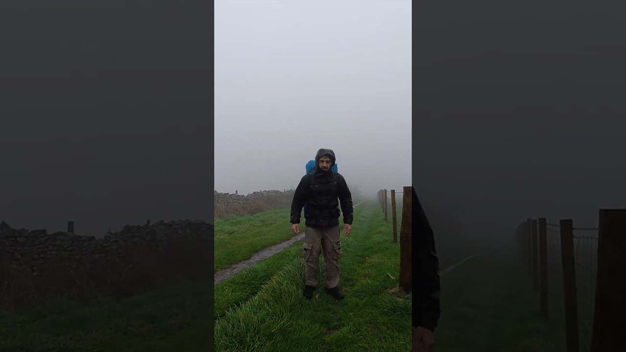 The reality of walking in England 75% of the year 🌧️ #hiking #outdoors #nature #jurassiccoast