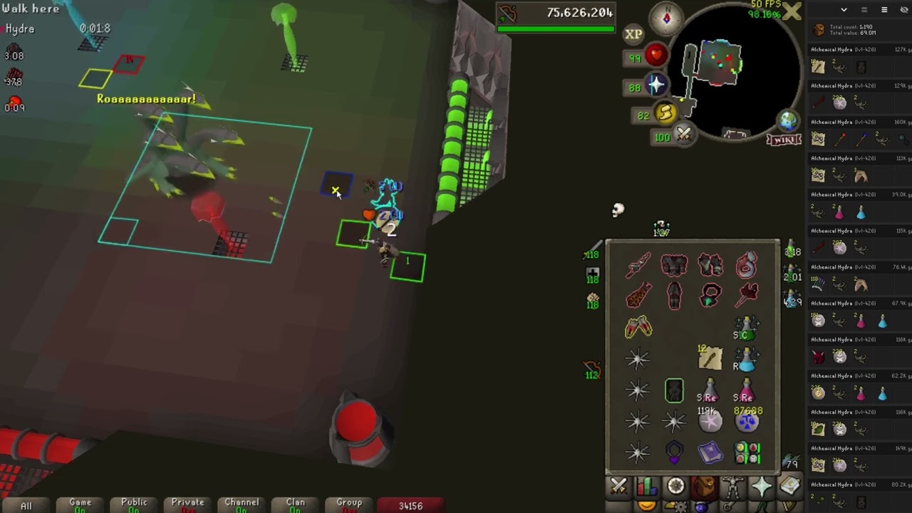 No Tbow/Scythe Hydra GM Speed (Sub 1:20)