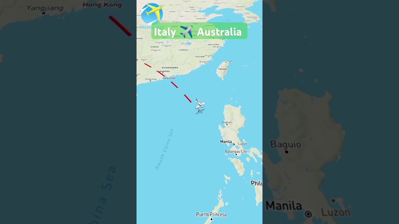 Italy ✈️ Australia best route map view ✈️🛫 route map 