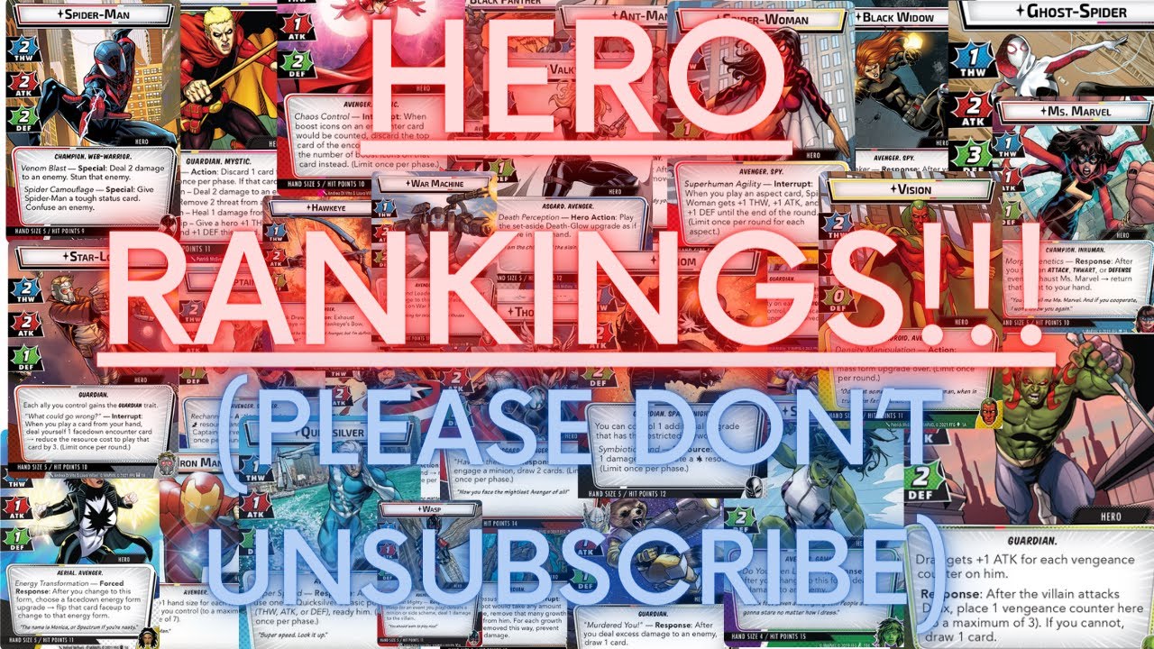 Ranking ALL the HEROES in Marvel Champions!! Where does YOUR favorite land?
