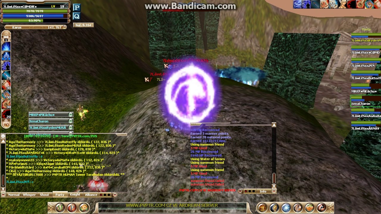 Knıght online sayfa atma mage party