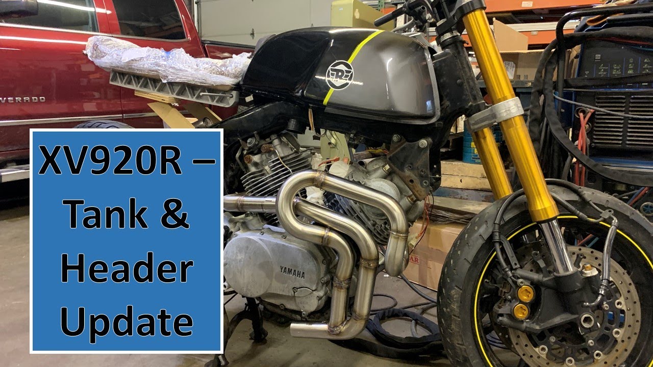 XV920R Virago Cafe Racer - EP5 - Royal Enfield Tank & Custom Header Update