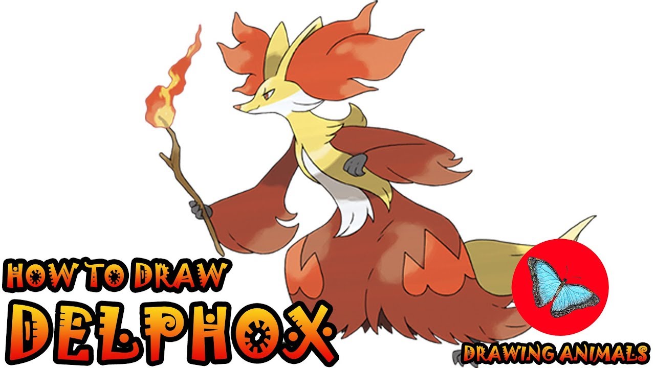How To Draw Delphox Pokemon | Drawing Animals