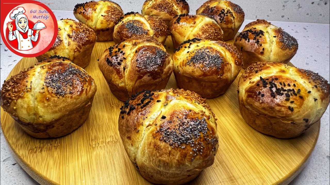 BU POĞAÇALARIN ŞEKLİNE HERKES HAYRAN KALACAK💥yumuşacık muffin poğaça