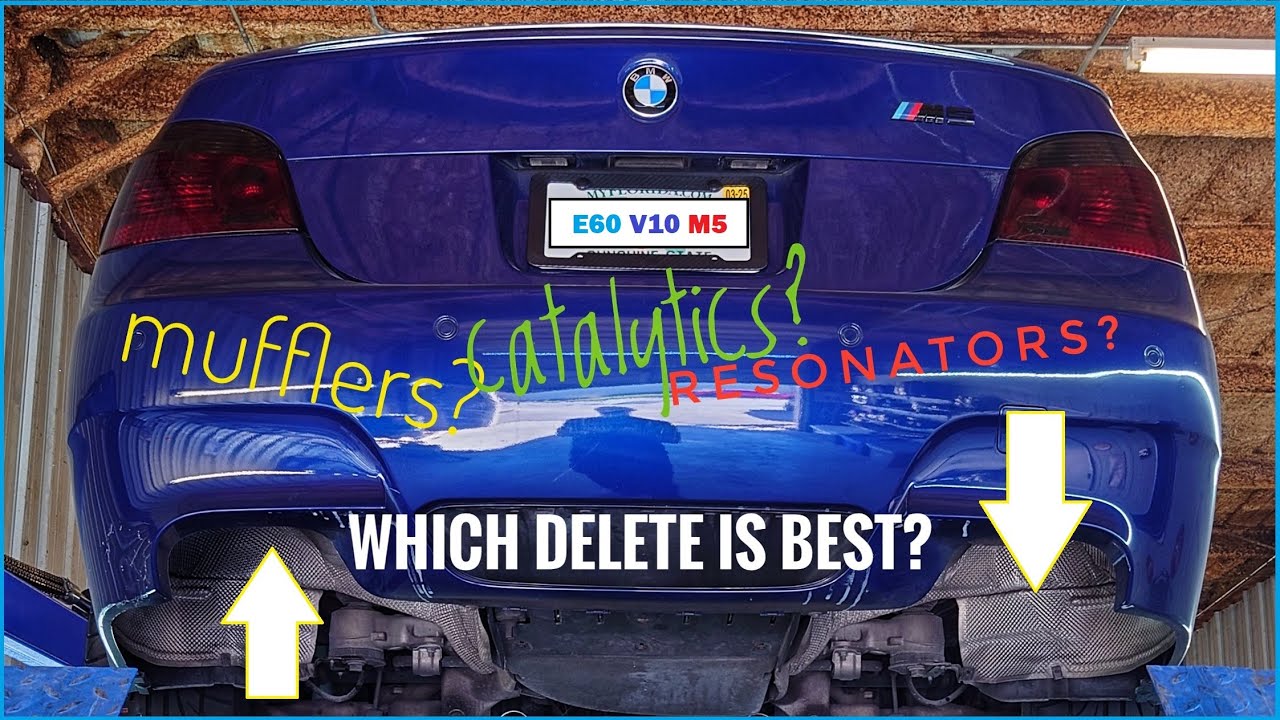 CHEAP E60 M5 Exhaust Options = Resonators, Cats and/or Muffler Delete?!