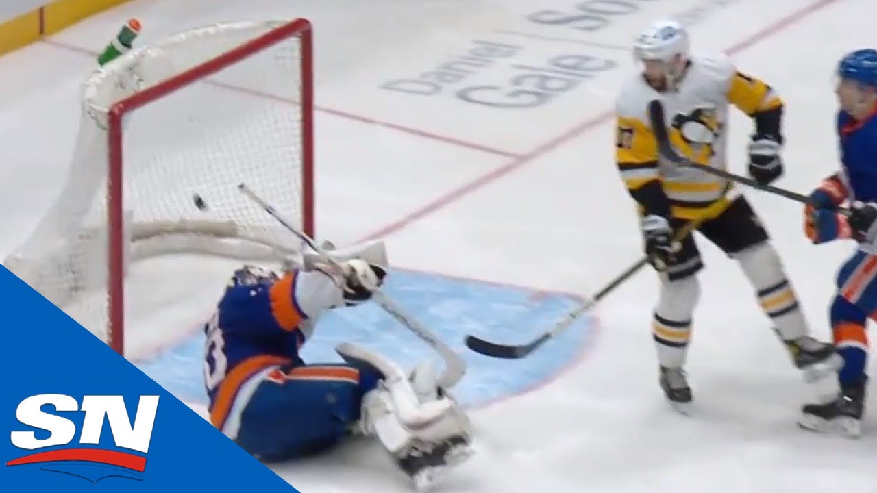 Semyon Varlamov Slips On The Ice To Give Sidney Crosby Wide Open Net To Score On