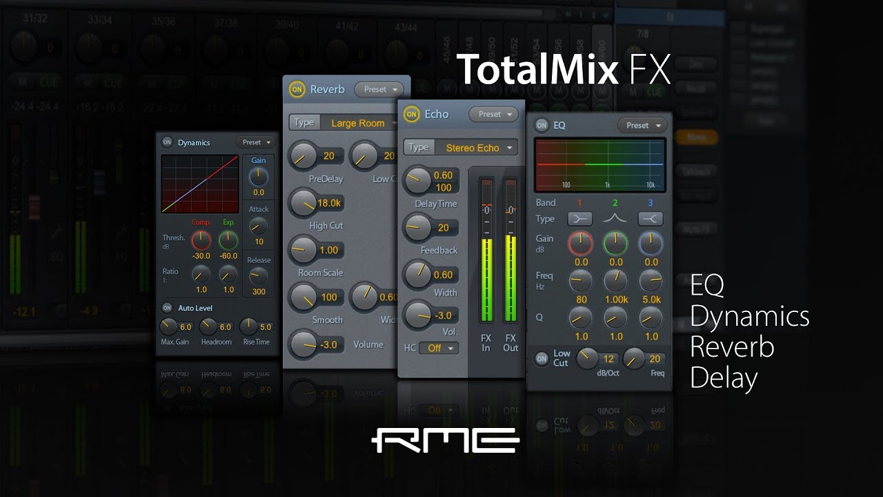 RME Audio TotalMix FX - DSP Effects Overview