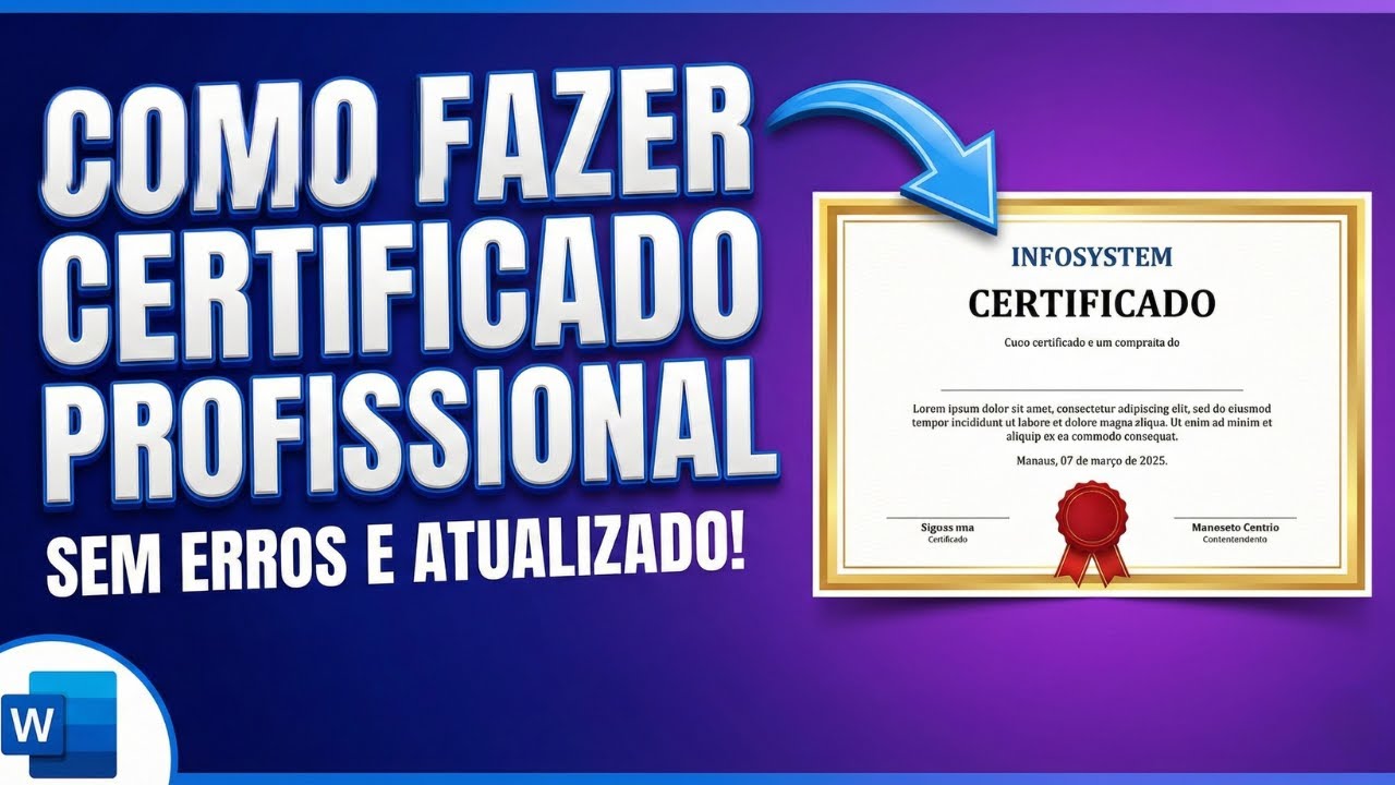Como criar [CERTIFICADO] personalizado passo a passo no word