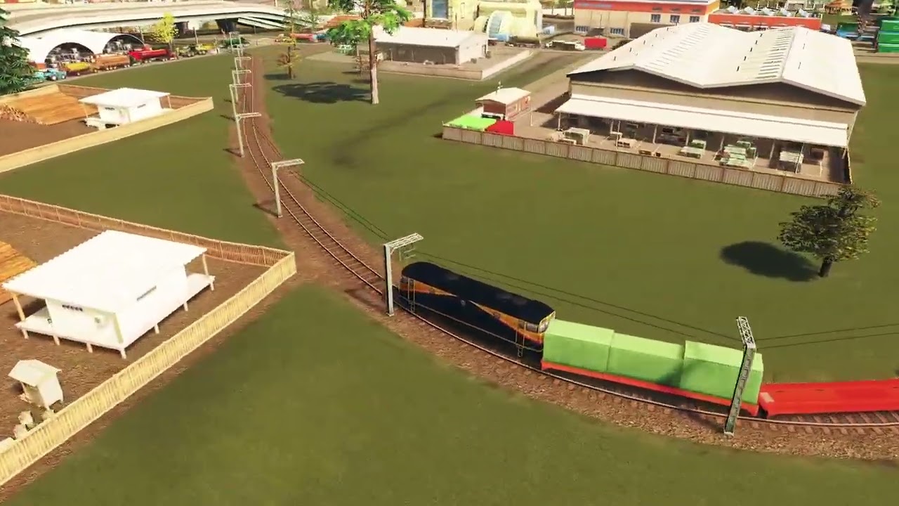 Cities Skylines - Indiana Rennburg - All Cargo Trains are still super busy part 3.