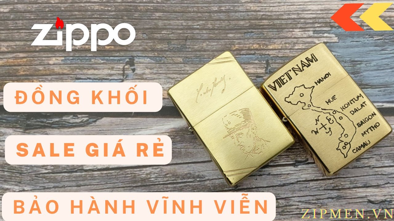 Bật lửa zippo đồng khối sale giá rẻ | Bật lửa chính hãng