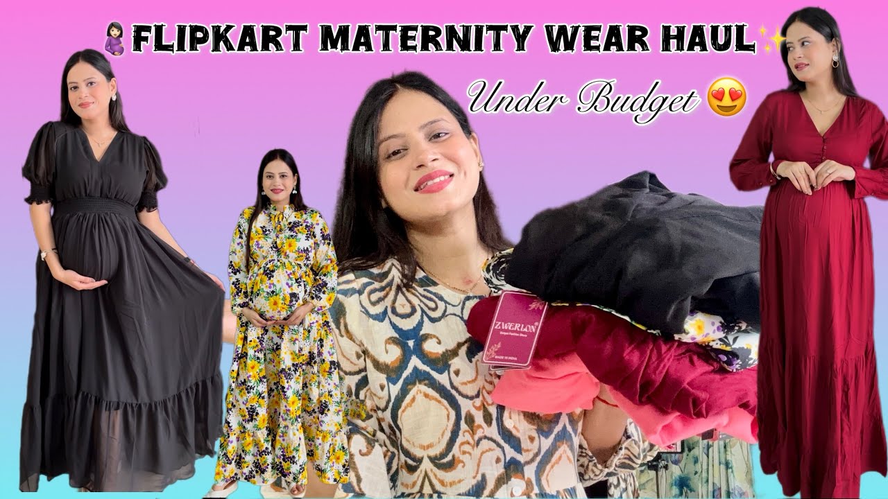 Long Maxi dresses Haul from Flipkart 💗Maternity wear haul #maxidress #haul #flipkart #maternitywear