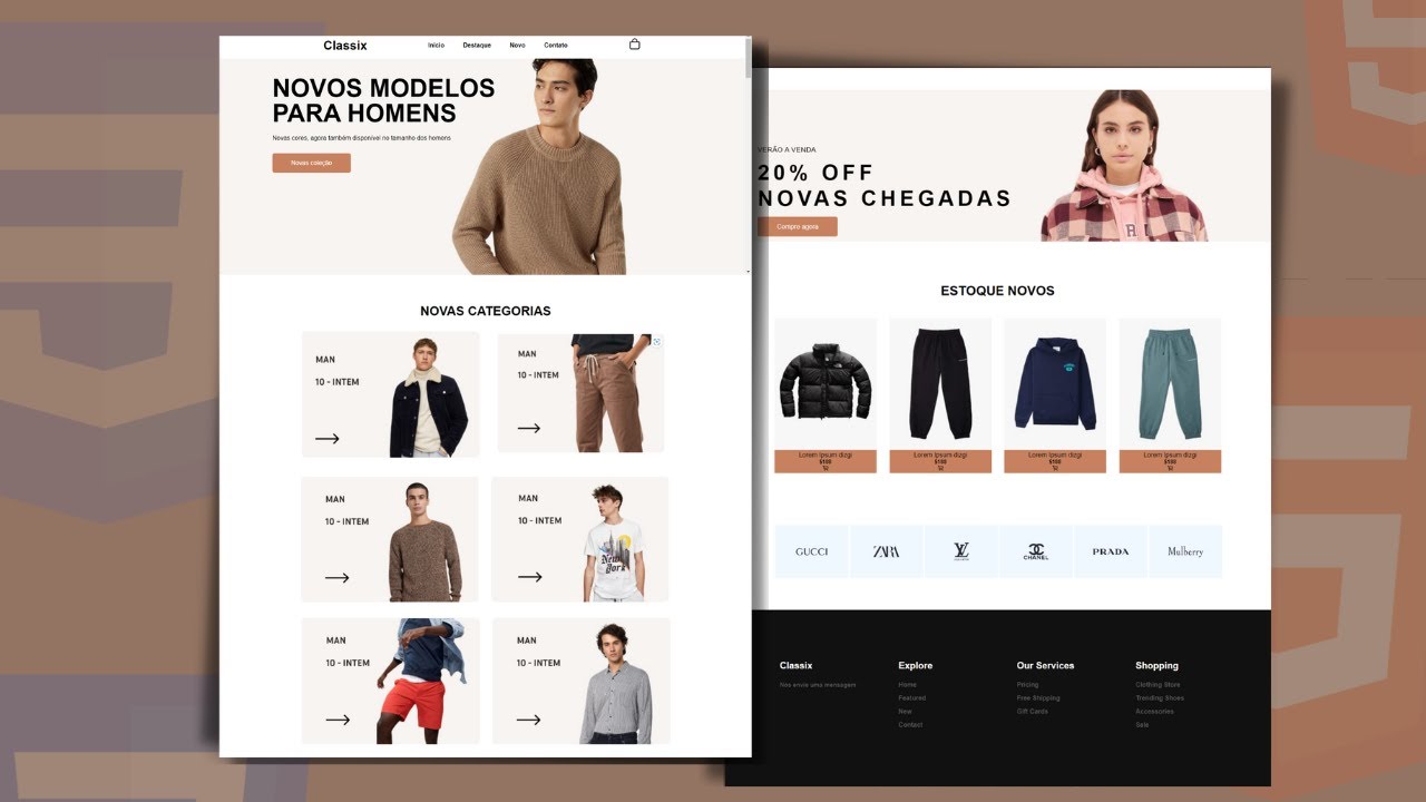 Como criar um Ecommerce com html e css.