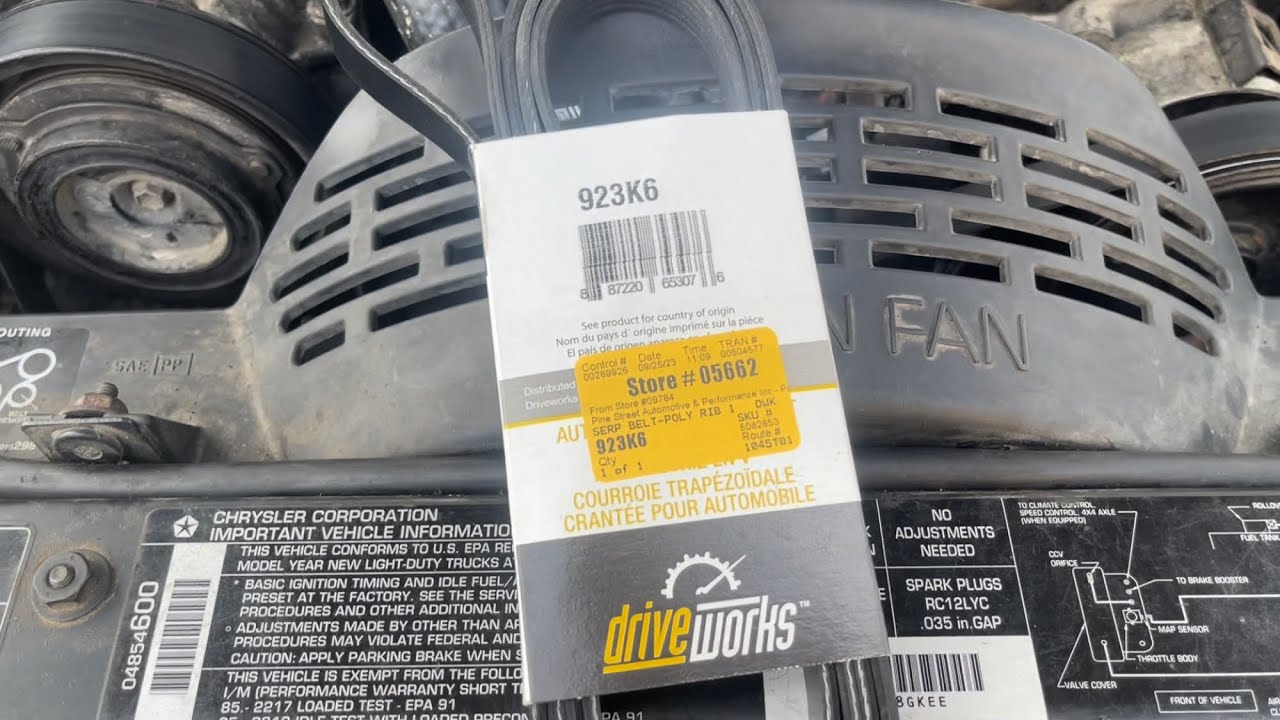 1996 Jeep Grand Cherokee 4.0L ,Serpentine Belt