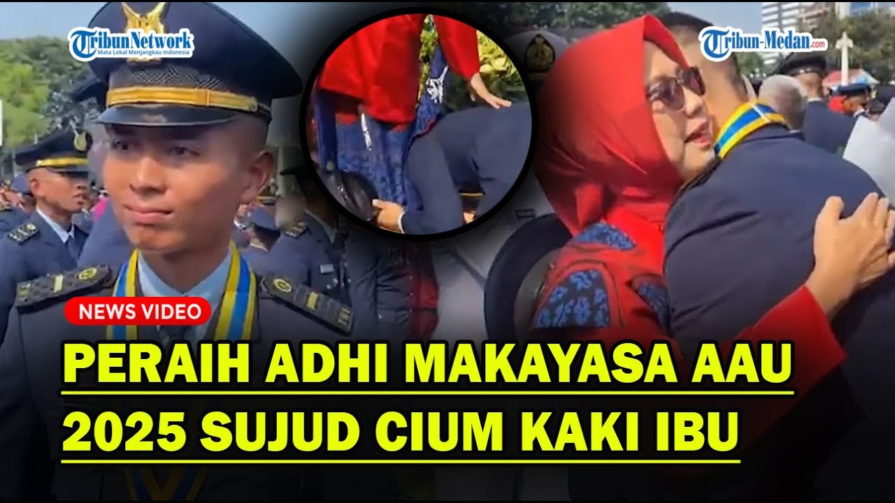 MOMEN PERAIH ADHI MAKAYASA AAU 2025 Sujud Cium Kaki Ibu❗
