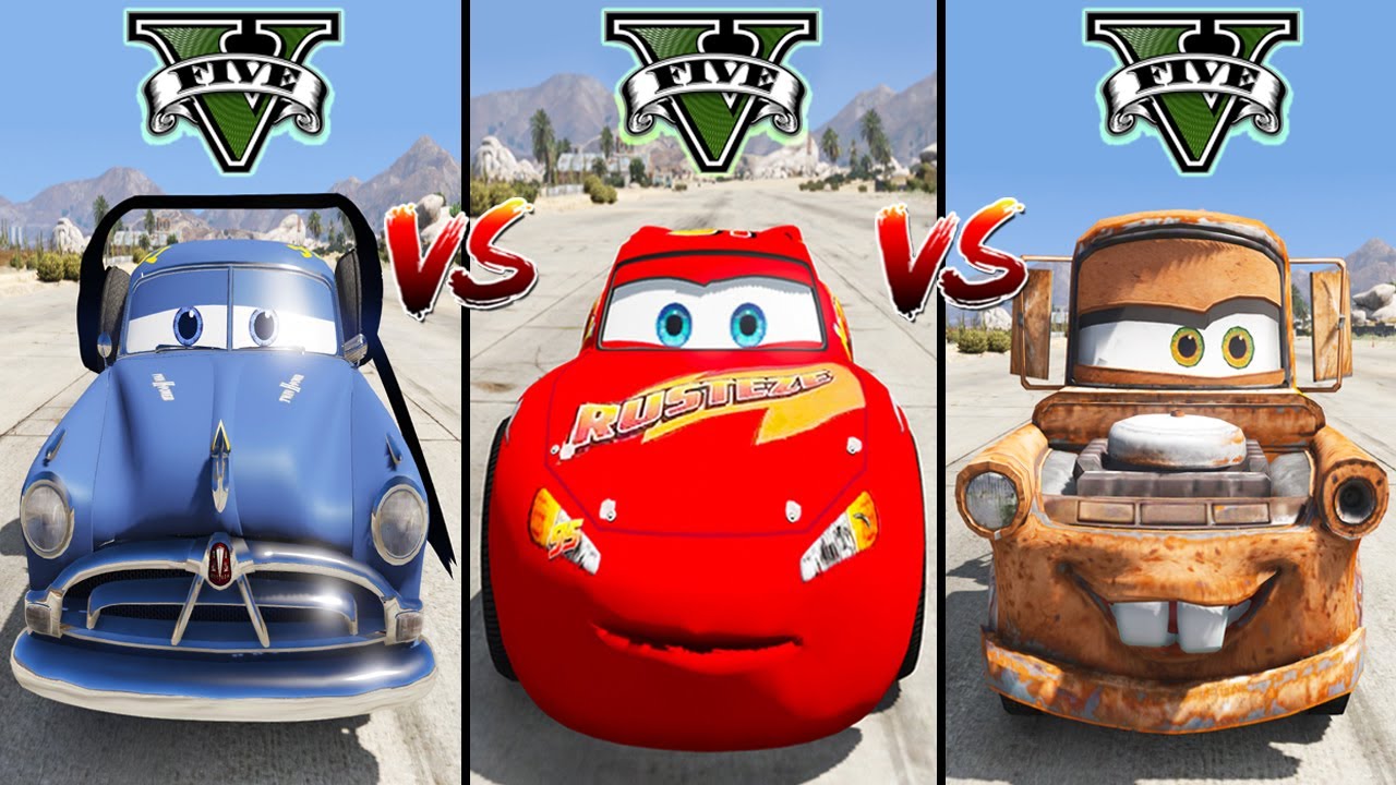 Lightning McQueen VS Doc Hudson VS Tow Mater in GTA 5 - which is best?