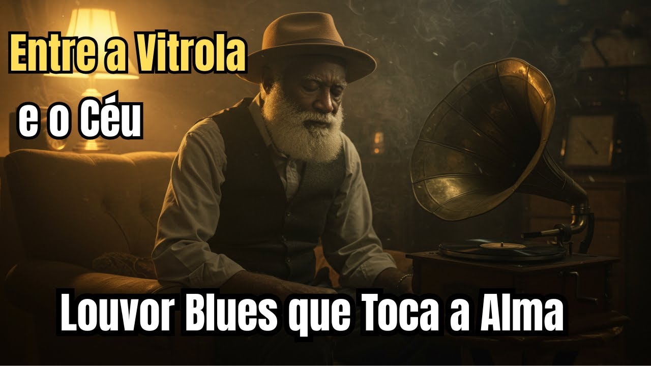 Entre a Vitrola e o Céu – Louvor Blues que Toca a Alma– Louvor Blues 12h 🔴