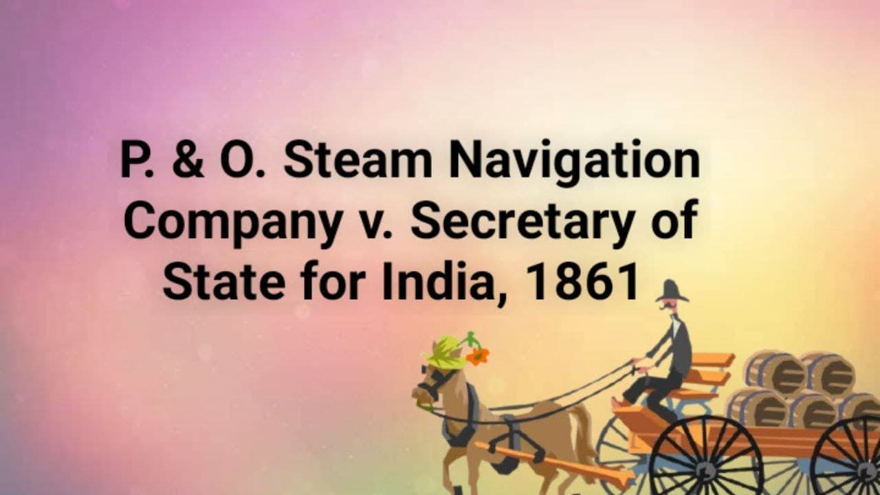 Peninsular and Oriental Steam Navigation Company v  Secretary of State for India, 1861 I In Hindi