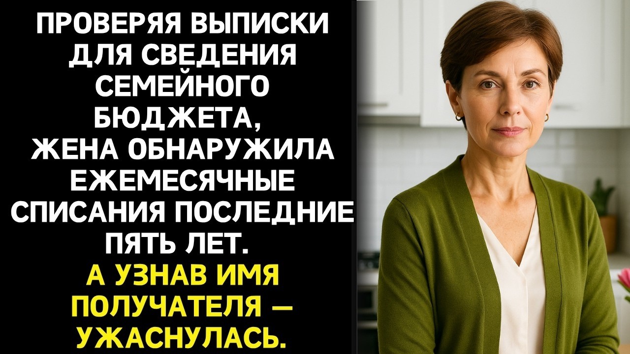 Она лишь хотела свести таблицу расходов семьи.Но цифры вывели её к тайне, о которой муж молчал 5 лет