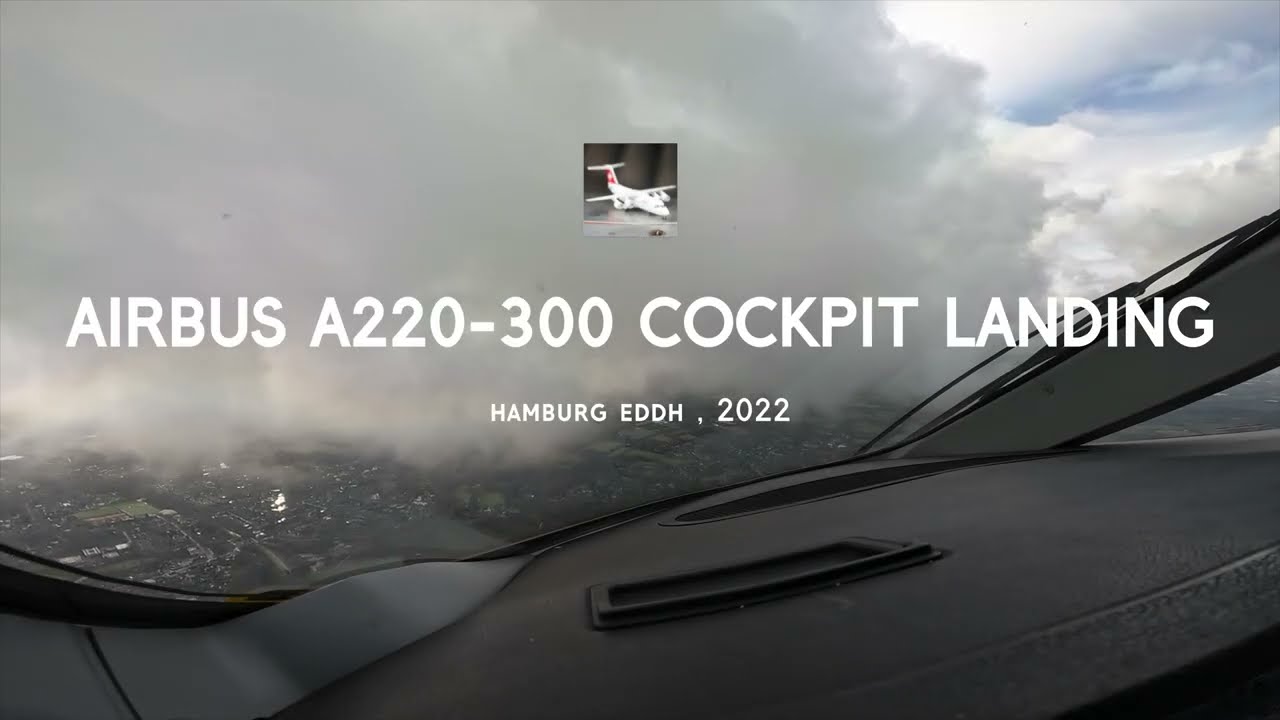 MY FIRST : CS300 Hamburg Noseview Landing in 4K