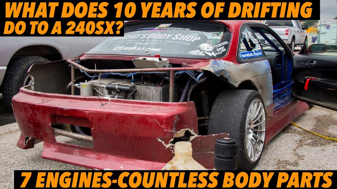 What does 10 years of drifting do to a car?  THE FIELDING SHREDDER 240SX!