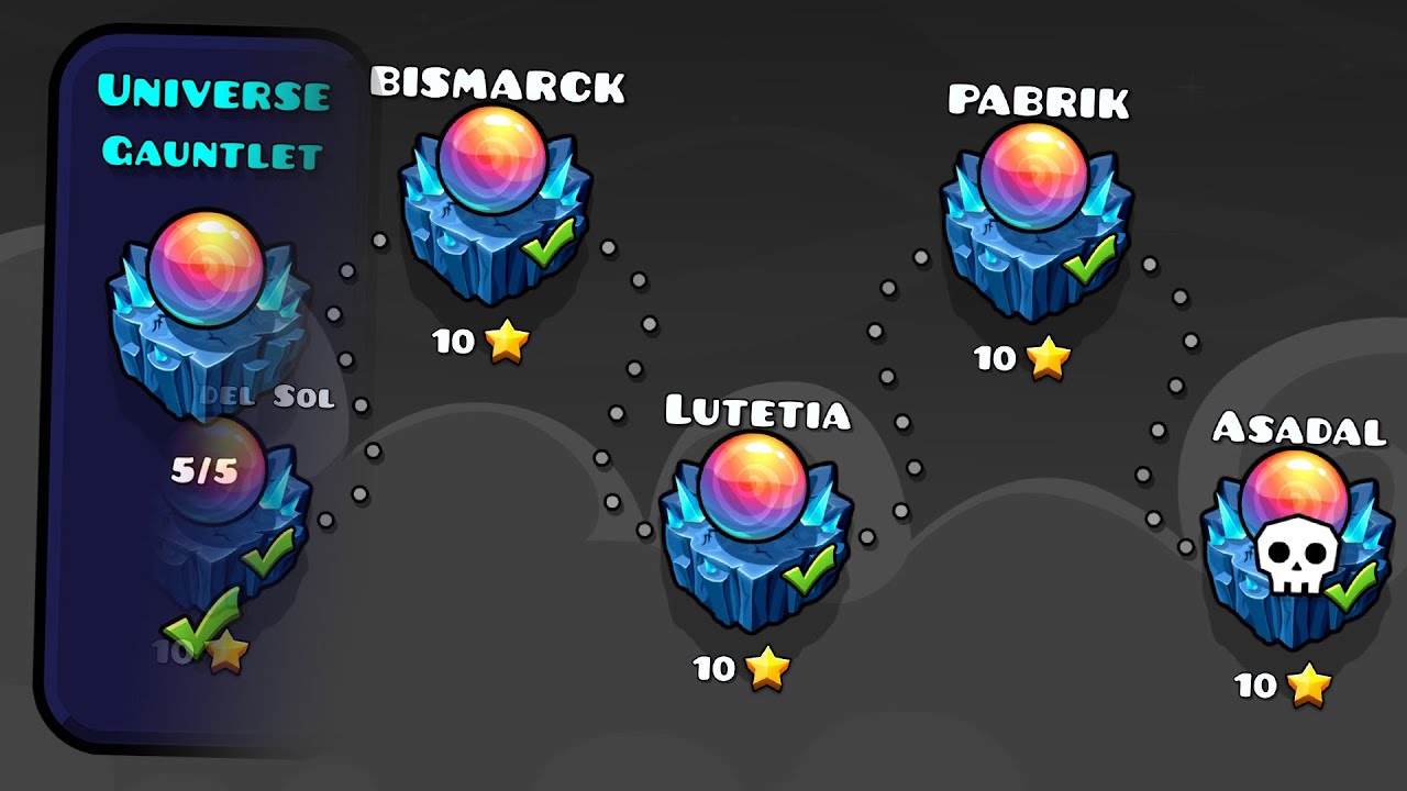 [2.2] Universe Gauntlet - ALL LEVELS, PATHS & COINS | Geometry Dash