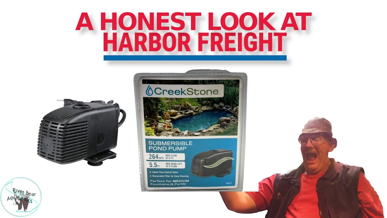 Harbor Freight Creek Stone 264 GPH Pump  #riverbearaquaponics #harborfreight #aquaponics