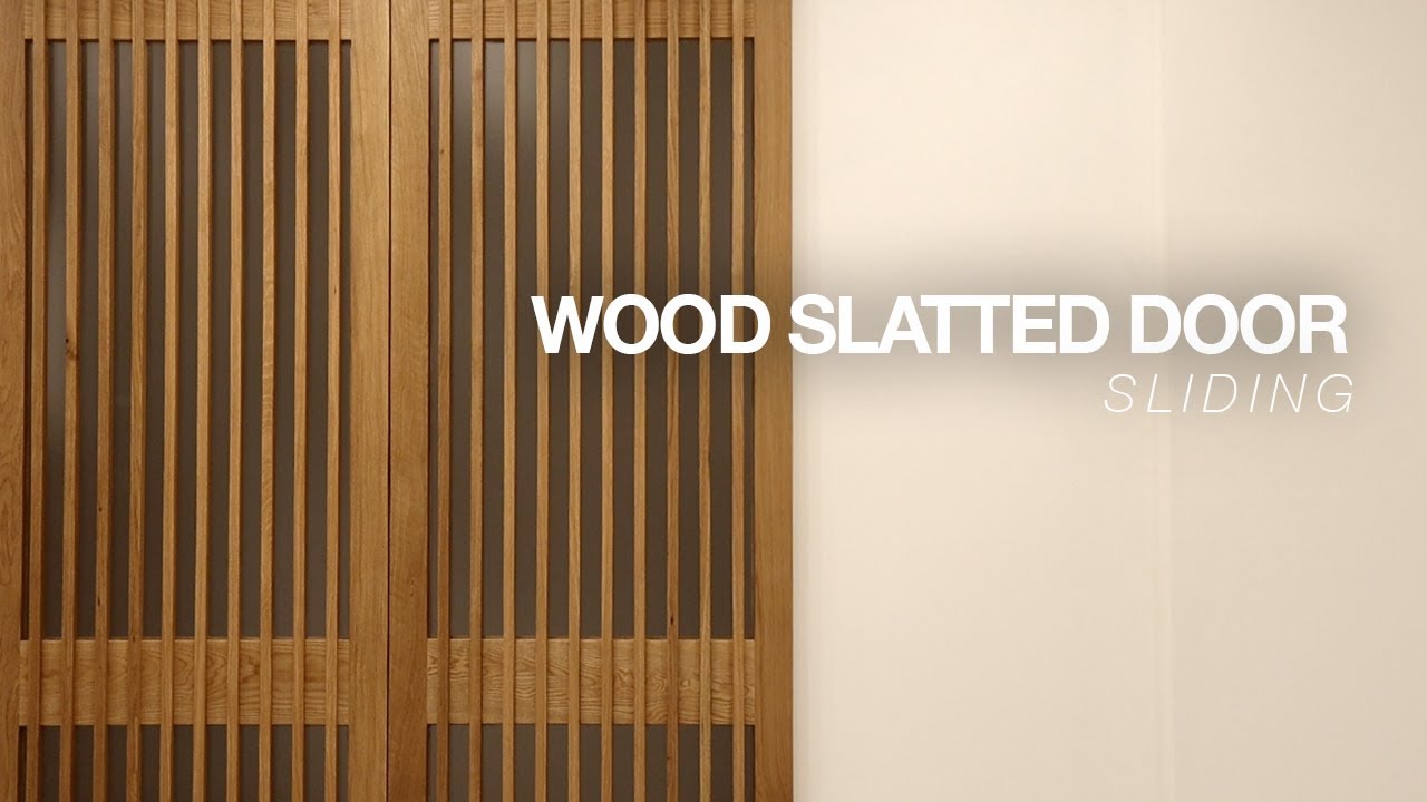 W119_wood slatted sliding door