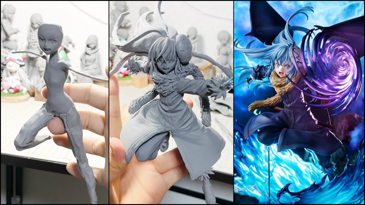 【転スラ】リムル＝テンペスト Ultimate verのフィギュアを再現して作ってみた【粘土】- How to make a figure of Rimuru Tempest -