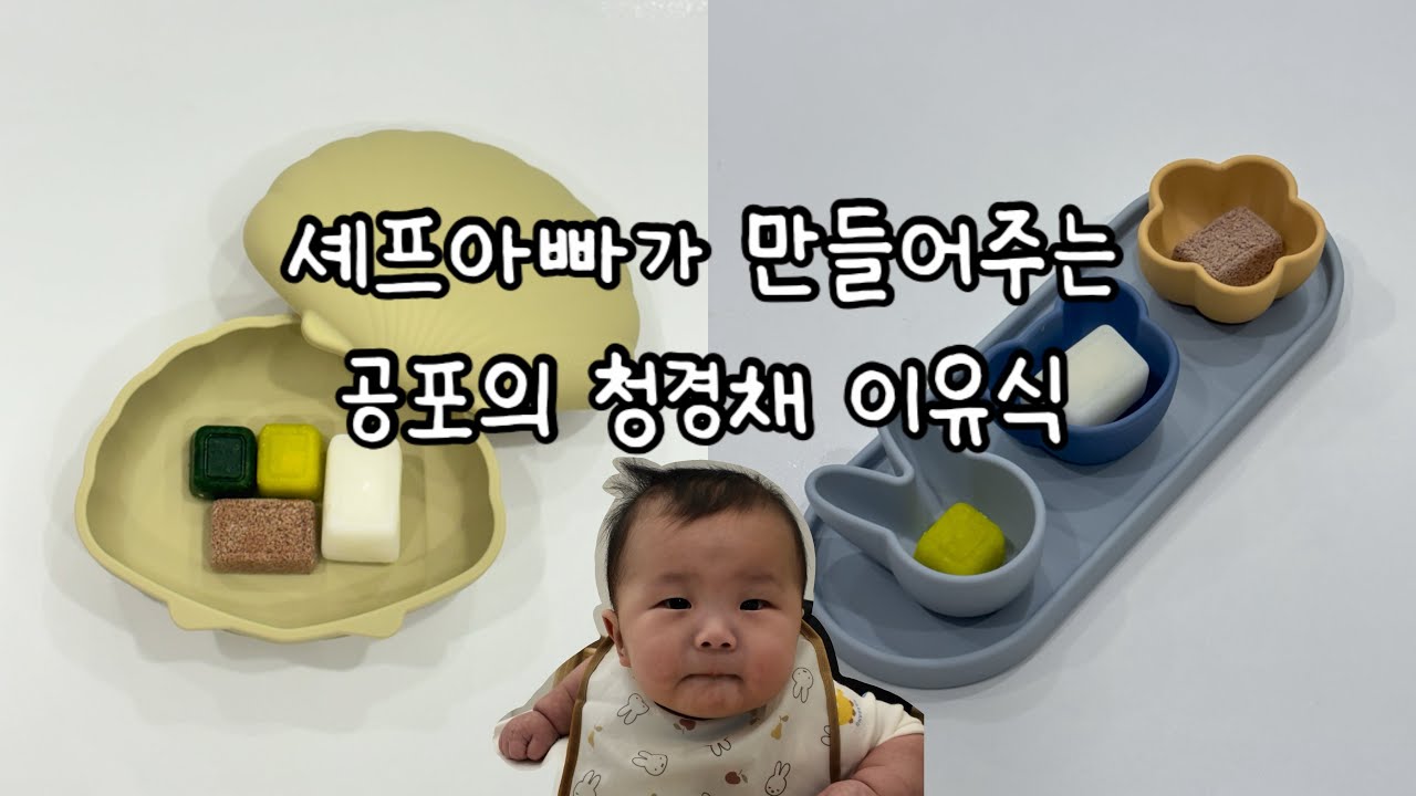 초기이유식 애호박,청경채 큐브이유식 만들기 🥣 (feat.베이비브레짜 이유식마스터기)