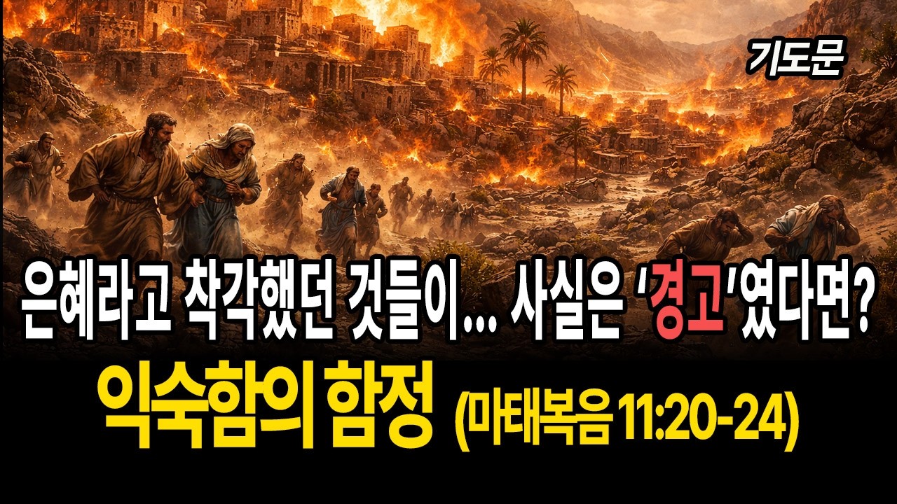 익숙함이 당신의 신앙을 죽이고 있지는 않나요? 익숙함의 함정 마태복음 11:20-24