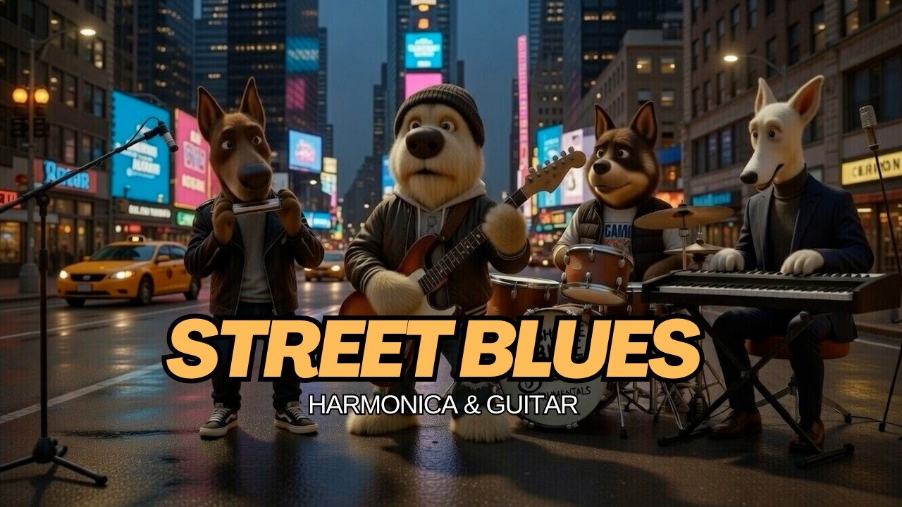 Relaxing Blues Harmonica in the City 🌃 Street Music & Urban Chill Vibes