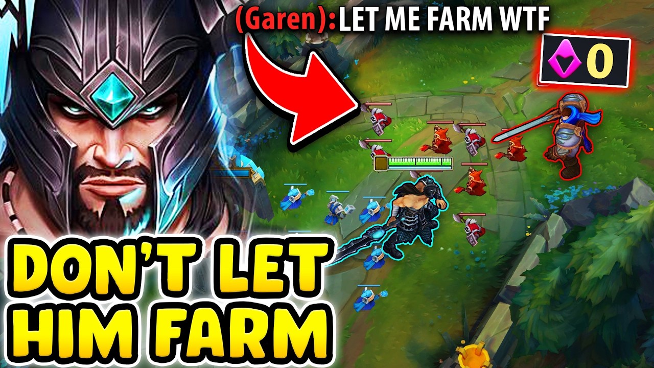 I didn't let this Garen farm for over 10 minutes... this was a brutal top gap