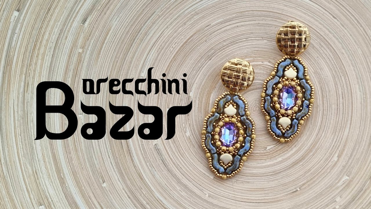 Tutorial Orecchini Bazar con ovali 13x18 e perline Bridge