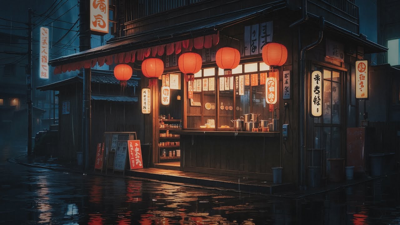 Дождливые сессии 🍜 Лоуфай чиллхоп с грозой для концентрации и учёбы