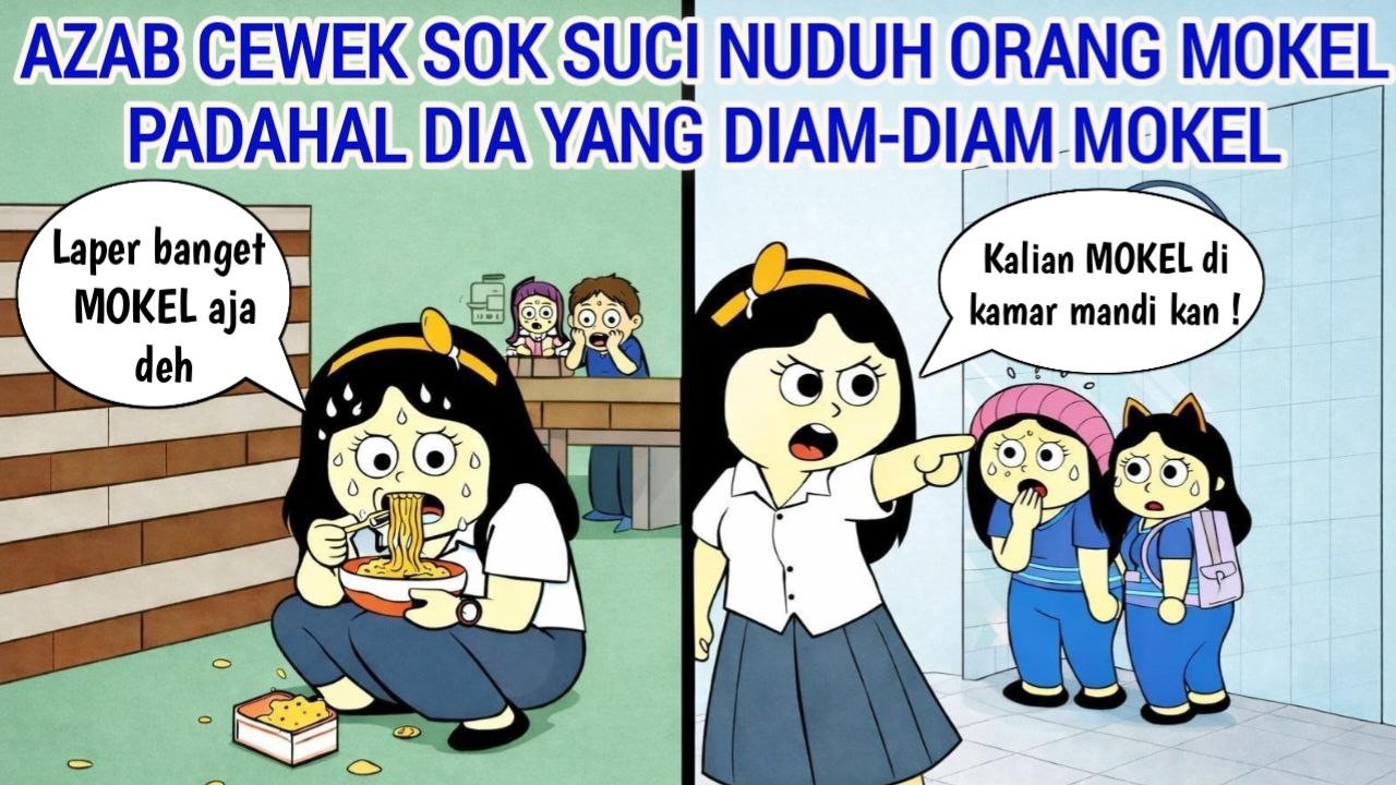 AZAB CEWEK SOK SUCI SUKA NUDUH ORANG MOKEL PADAHAL DIA YANG DIAM-DIAM MOKEL  | ANIMASI AZAB