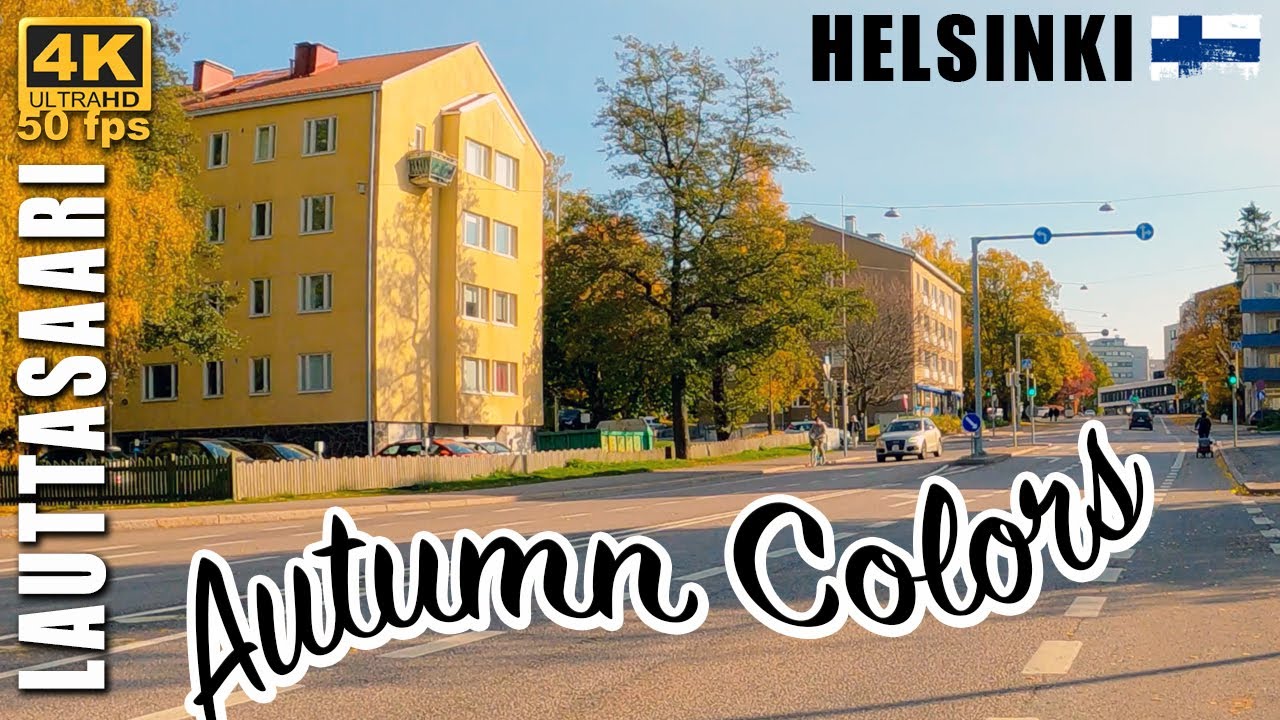 🍁 Cycling In Helsinki's Enchanting Autumn Landscapes 🇫🇮 Discover Lauttasaari's Vibrant Nature Trail!