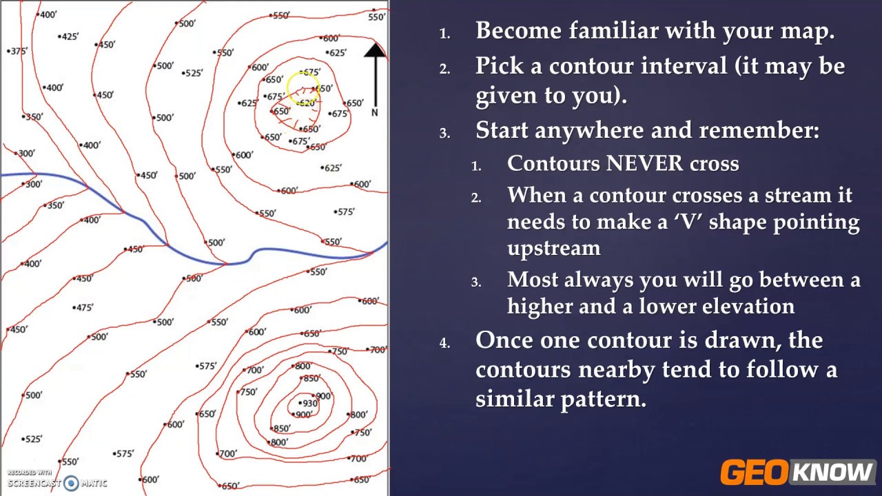 How to contour (topographic maps)