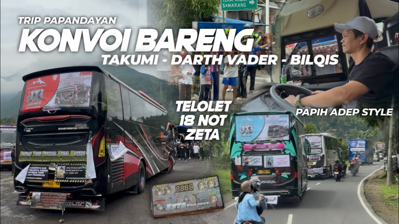 TERNYATA INI YANG MEMBUAT MARIO BROS VIRAL😱😱Konvoi Bersama Puluhan Unit Bus Artis Menuju Papandayan