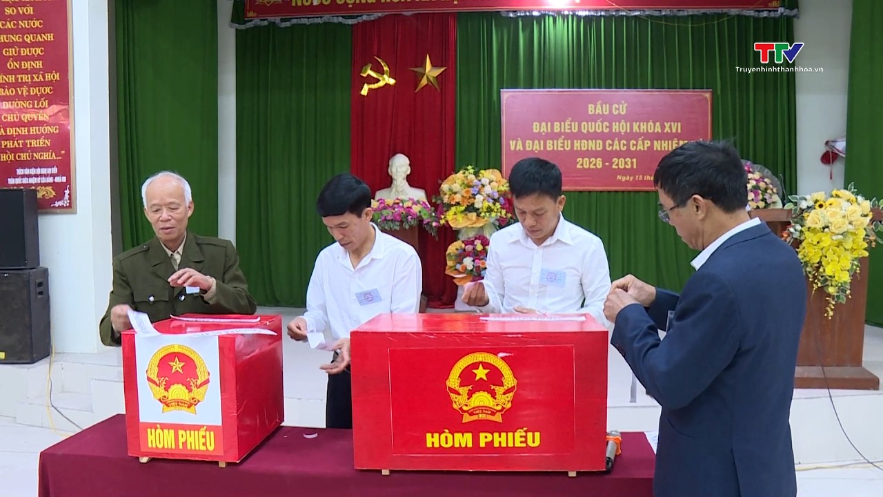 Xã Lưu Vệ diễn tập quy trình bầu cử tại khu vực bỏ phiếu thôn Tân Hưng  | NSTH