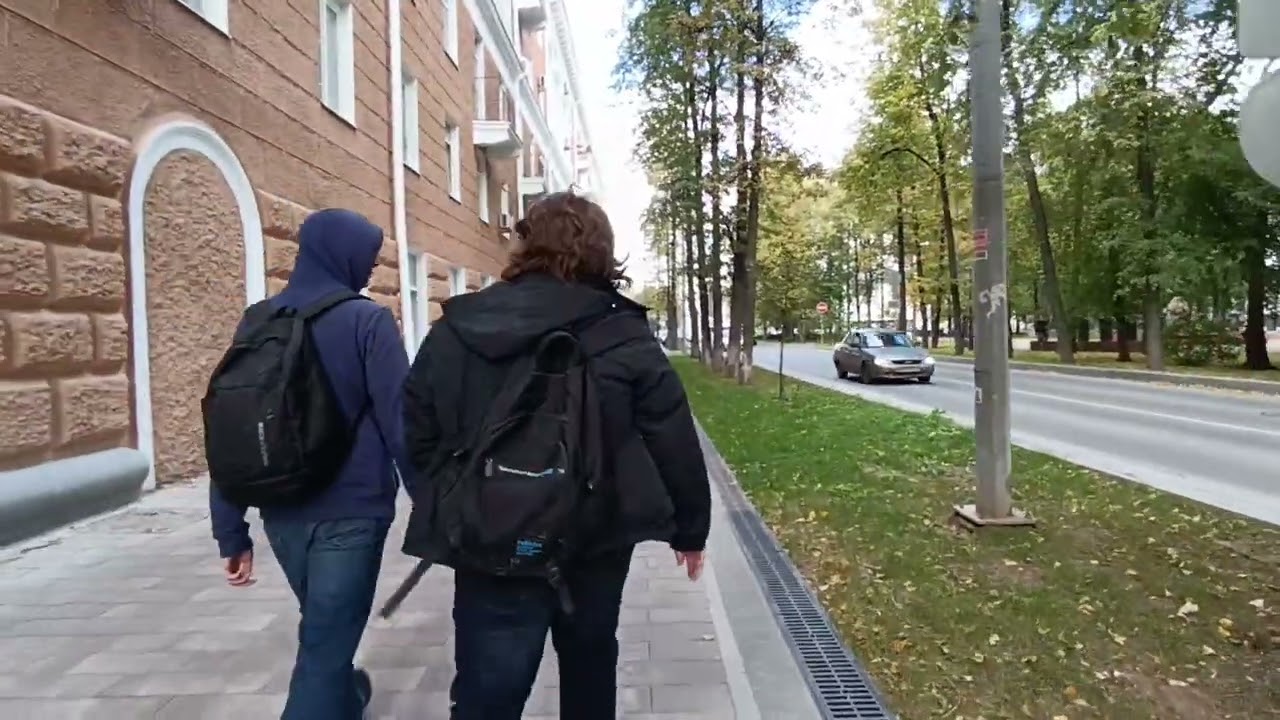 Пермь. Прогулка по городу. Центральные улицы. Скверы. Набережная.