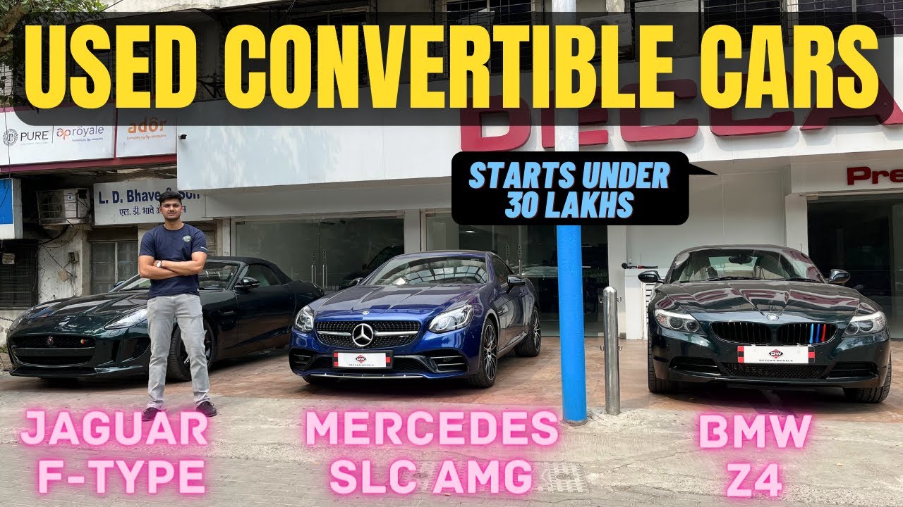 Used Convertible cars in Pune- Jaguar F-type, Mercedes SLC, BMW Z4.