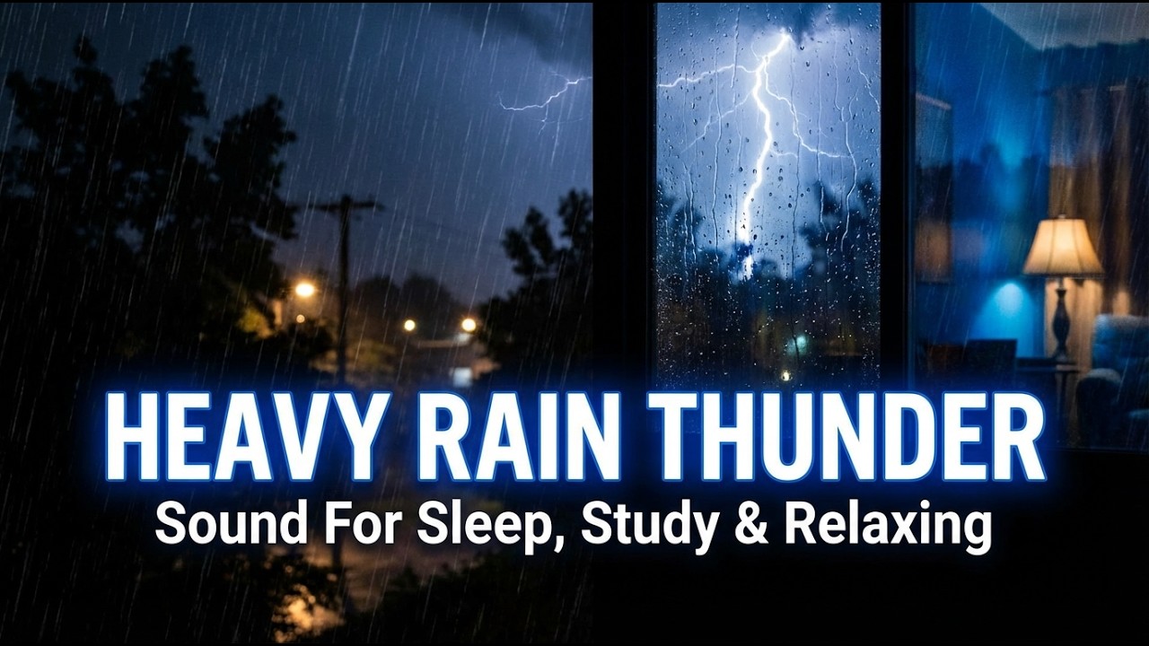 Stormy Night to Sleep Instantly, Deep Sleep | Heavy Rainstorm & Huge Thunder Sounds on Forest House