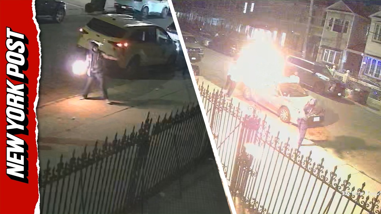 Surveillance Footage Captures Molotov Attack on Queens Church