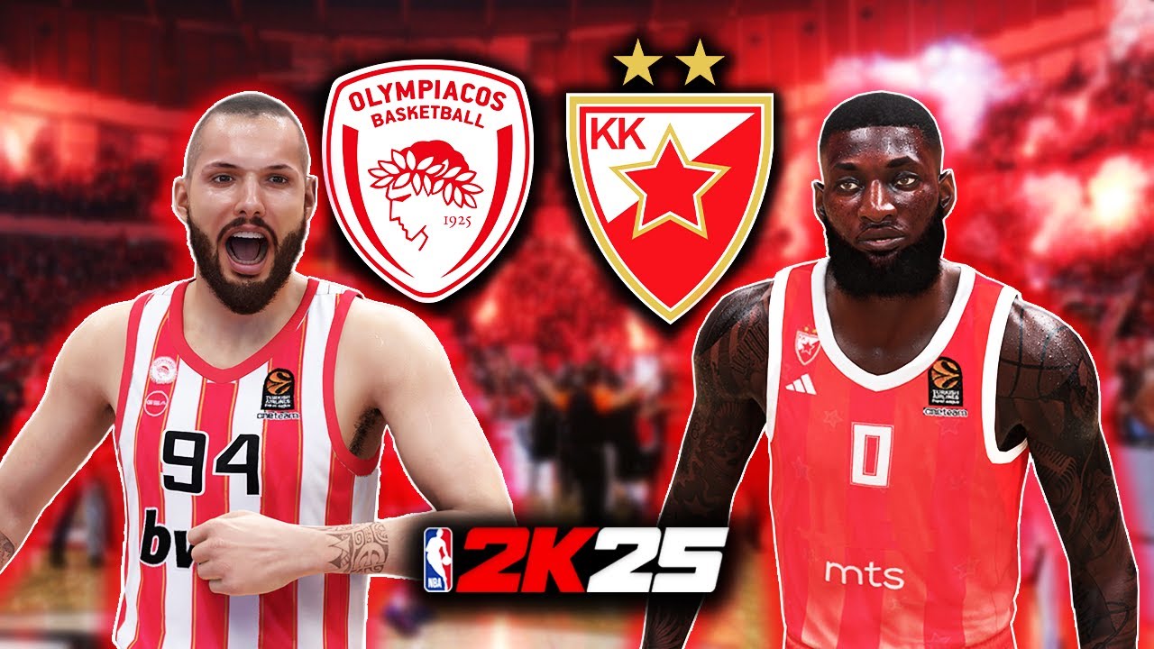 OLYMPIACOS vs. CRVENA ZVEZDA - EUROLEAGUE - NBA 2K25 4K