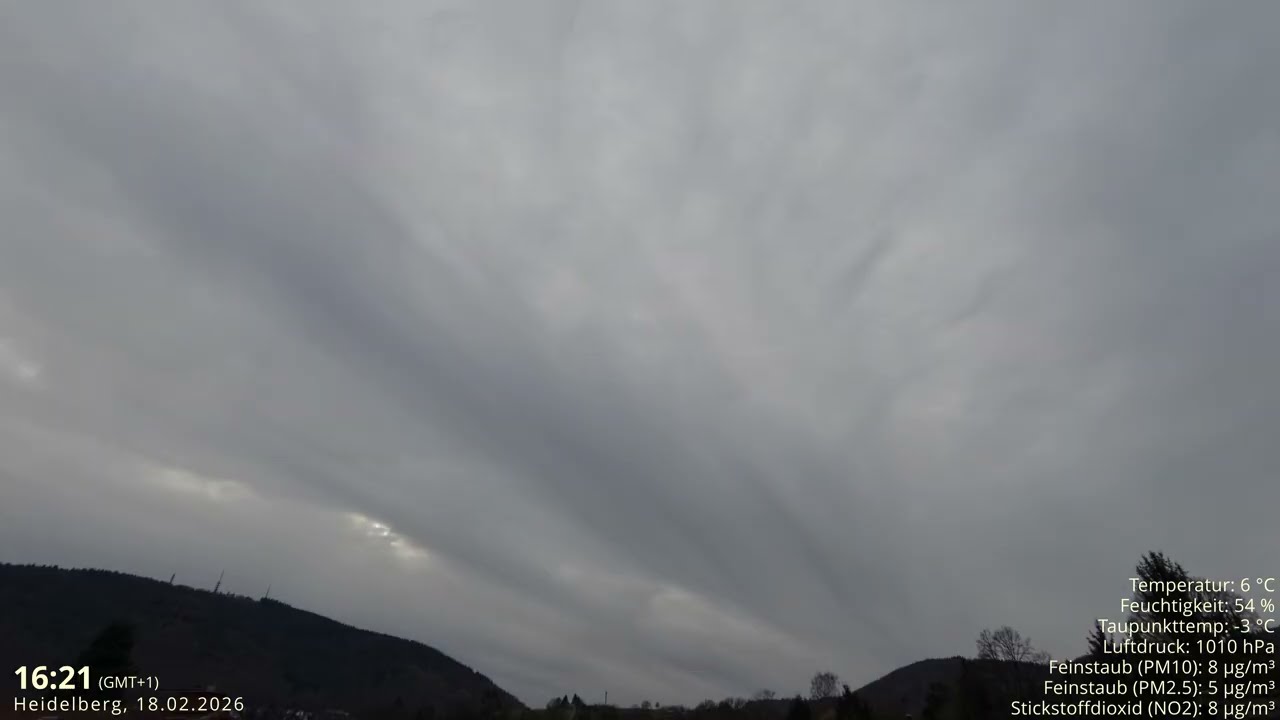 18.02.2026 Wolkentagebuch 🌤 Der Himmel im Zeitraffer 🌤 Cloud Timelapse