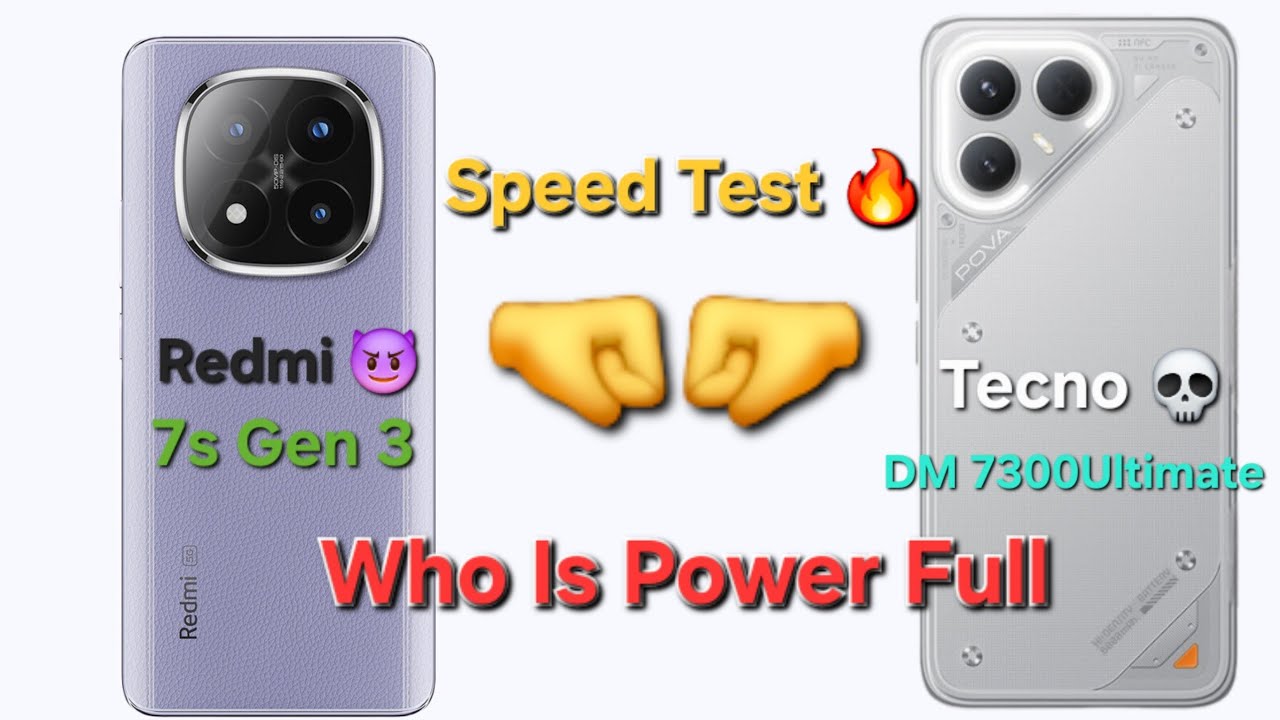 Tecno pova 7 pro Vs Redmi not 14 pro plus Speed Test Comparison #Video//#likeandsubscribe 