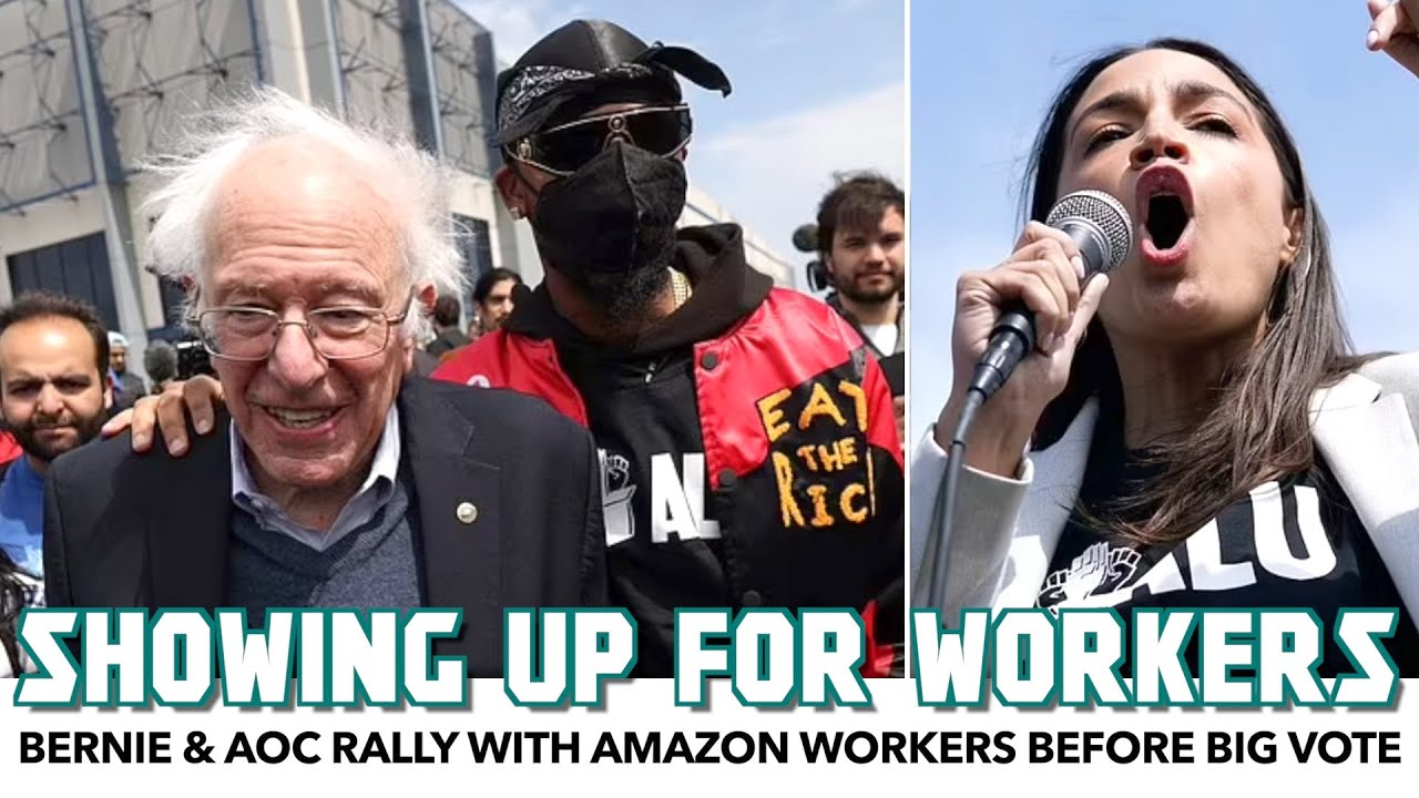 Bernie & AOC Rally With Amazon Workers Before Big Vote