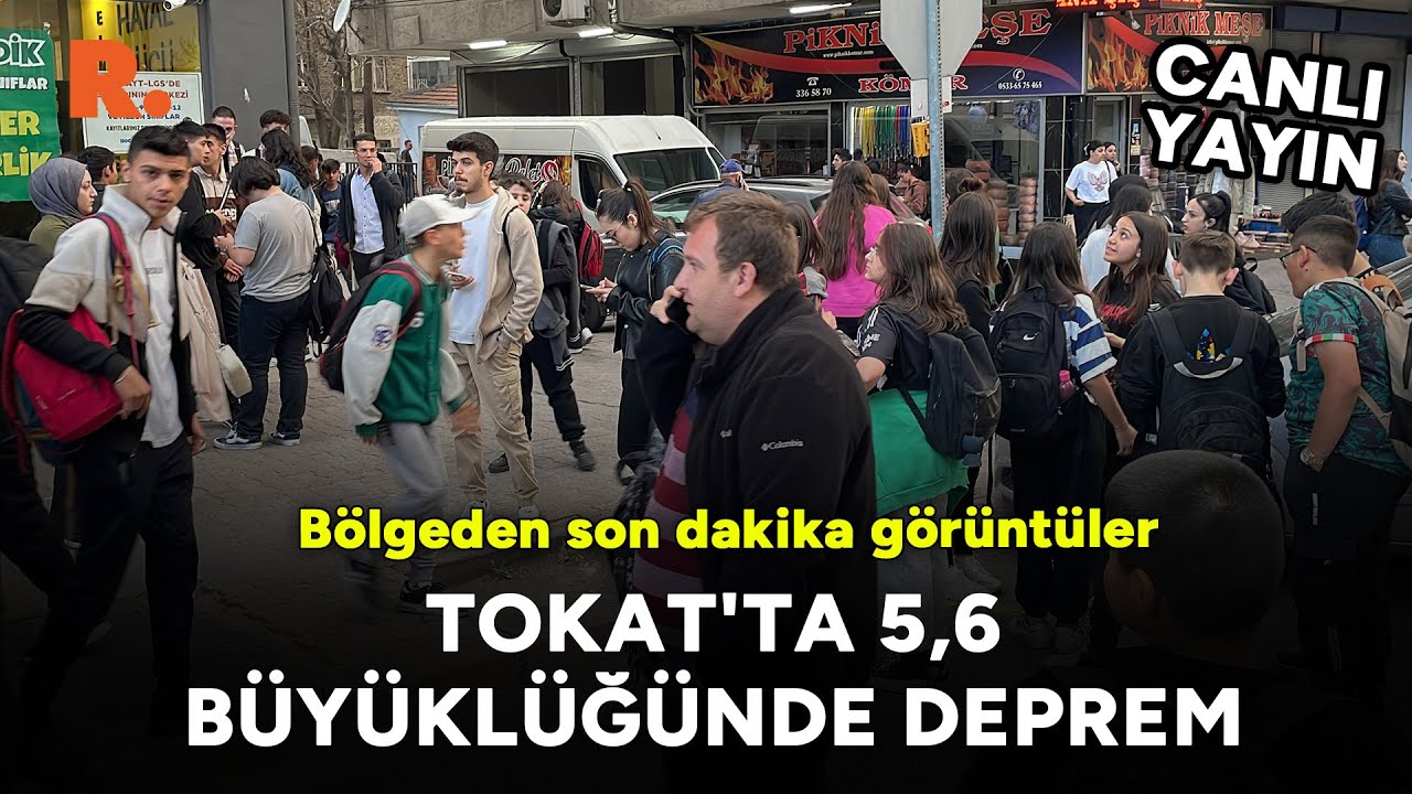 Tokat'ta 5,6 büyüklüğünde deprem: Bölgeden son dakika görüntüler #CANLI
