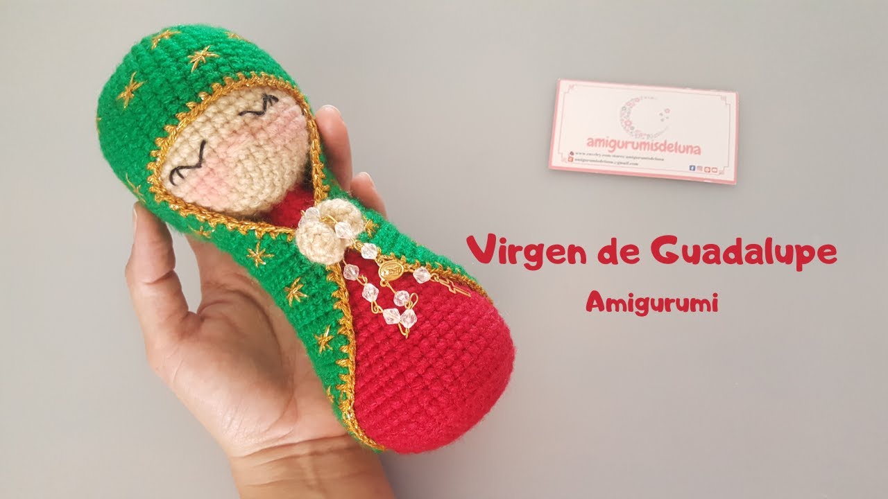 Como tejer a la VIRGEN DE GUADALUPE AMIGURUMI a CROCHET paso a paso